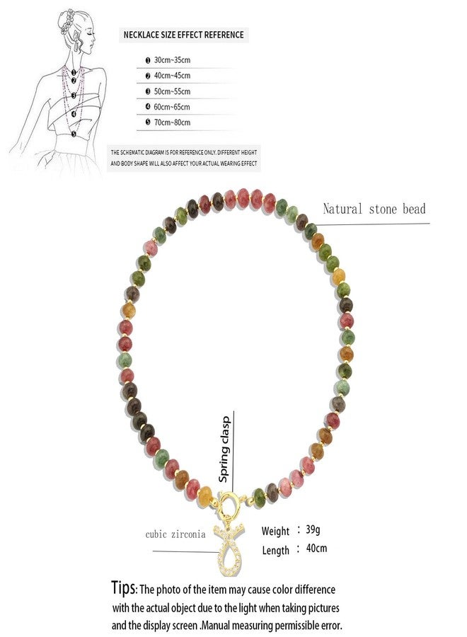 tanguan Beaded Necklaces for Women,Colorful Beaded Gemstone Choker 18K Gold Zodiac Pendant Necklace Natural Stone Surfer Beach Handmade Jewelry Gift (Gemini) - Image 4